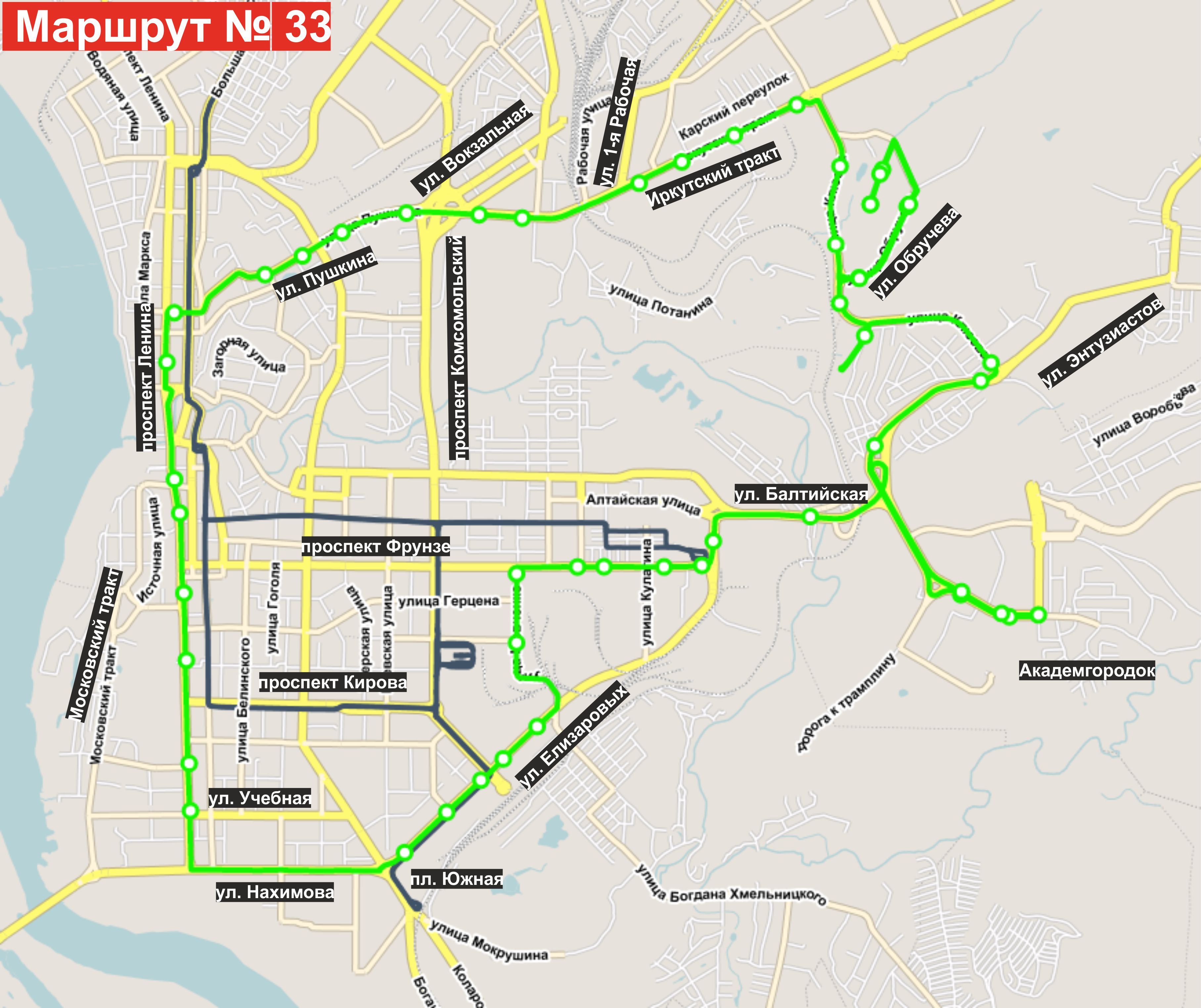 53 маршрут томск схема